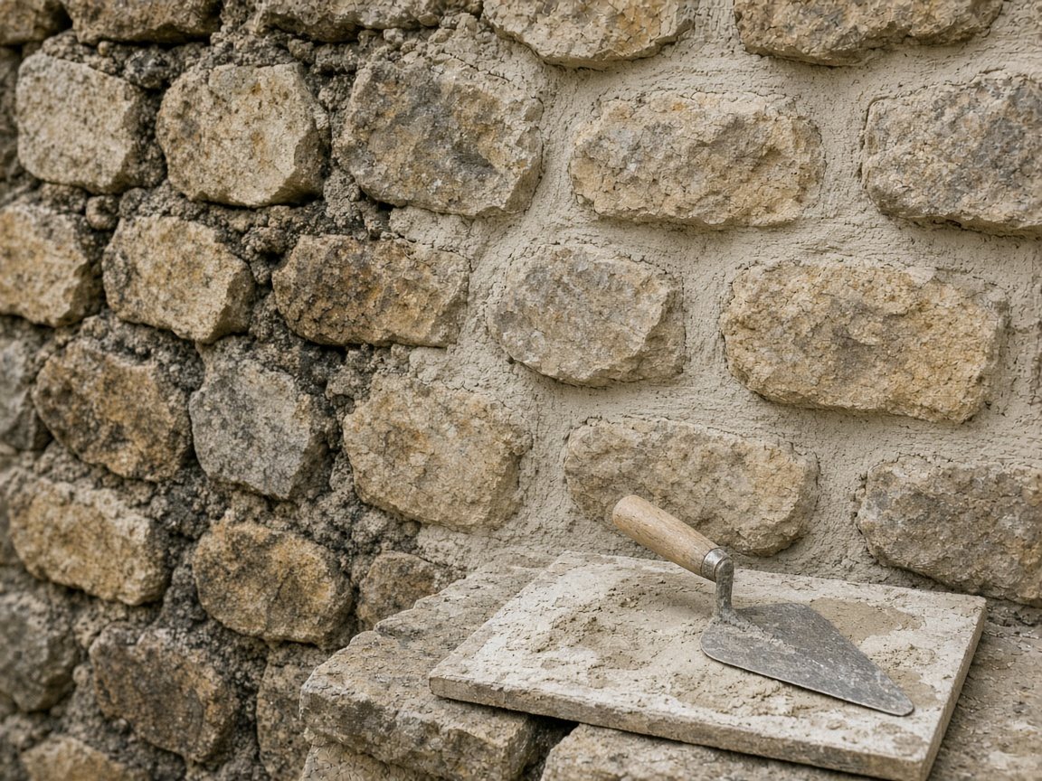 Finitions soignées en maçonnerie traditionnelle